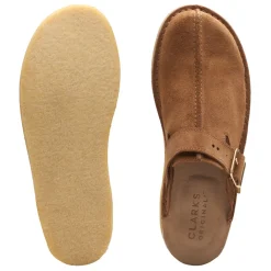 Shoes|Footwear*Clarks Originals Trek Mule Suede Shoes in Brown