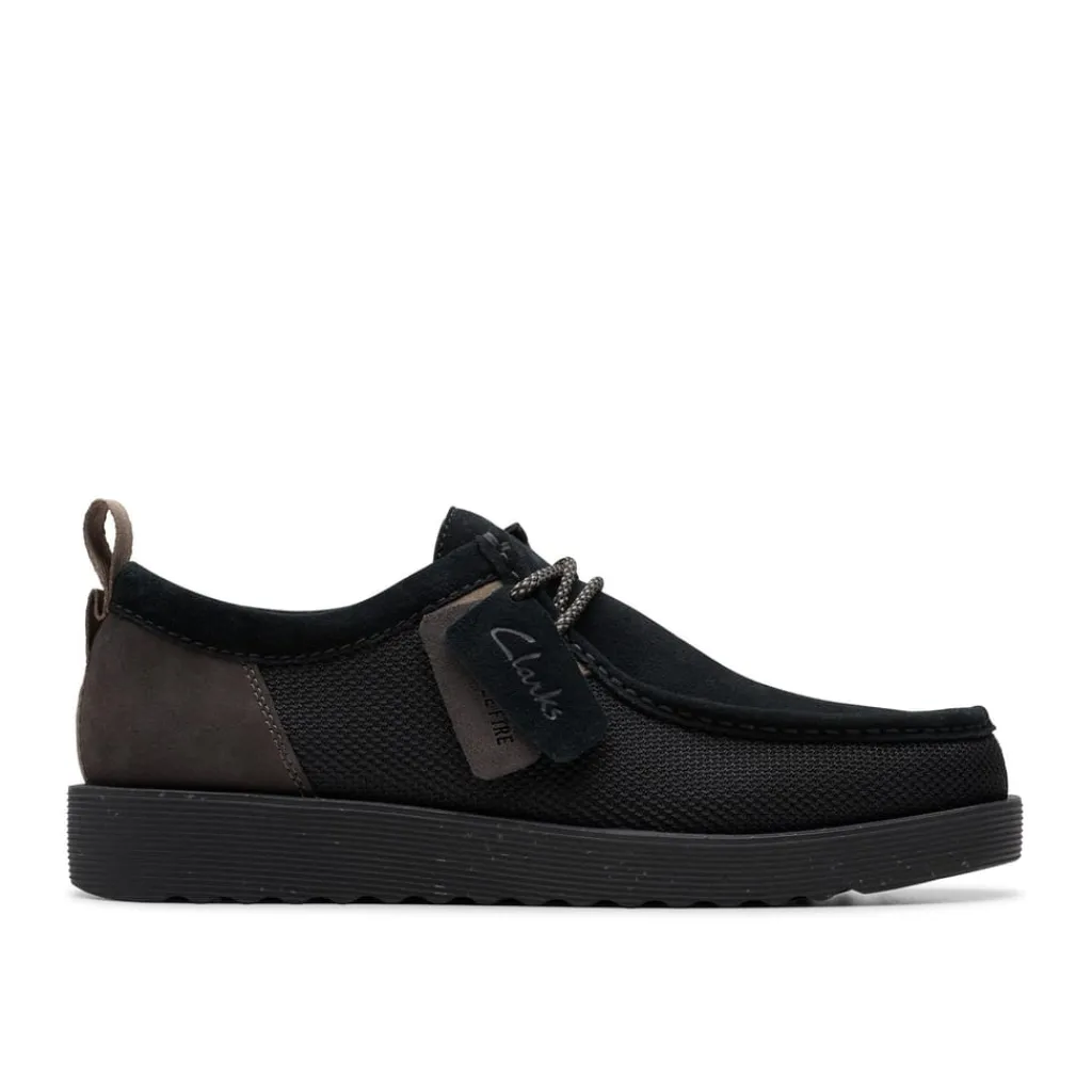 Shoes*Clarks Wallabee Moccasin Flatform Loafers in Black