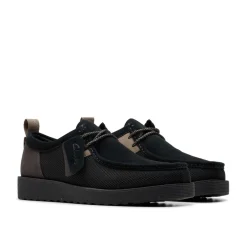Shoes*Clarks Wallabee Moccasin Flatform Loafers in Black