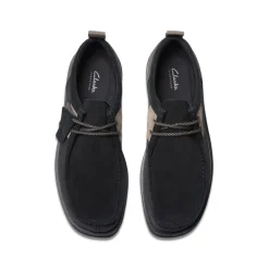Shoes*Clarks Wallabee Moccasin Flatform Loafers in Black