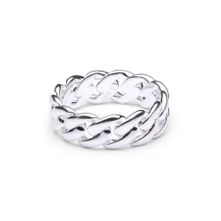 Jewellery-Watches*Common Lines Cuban Link Ring in Silver