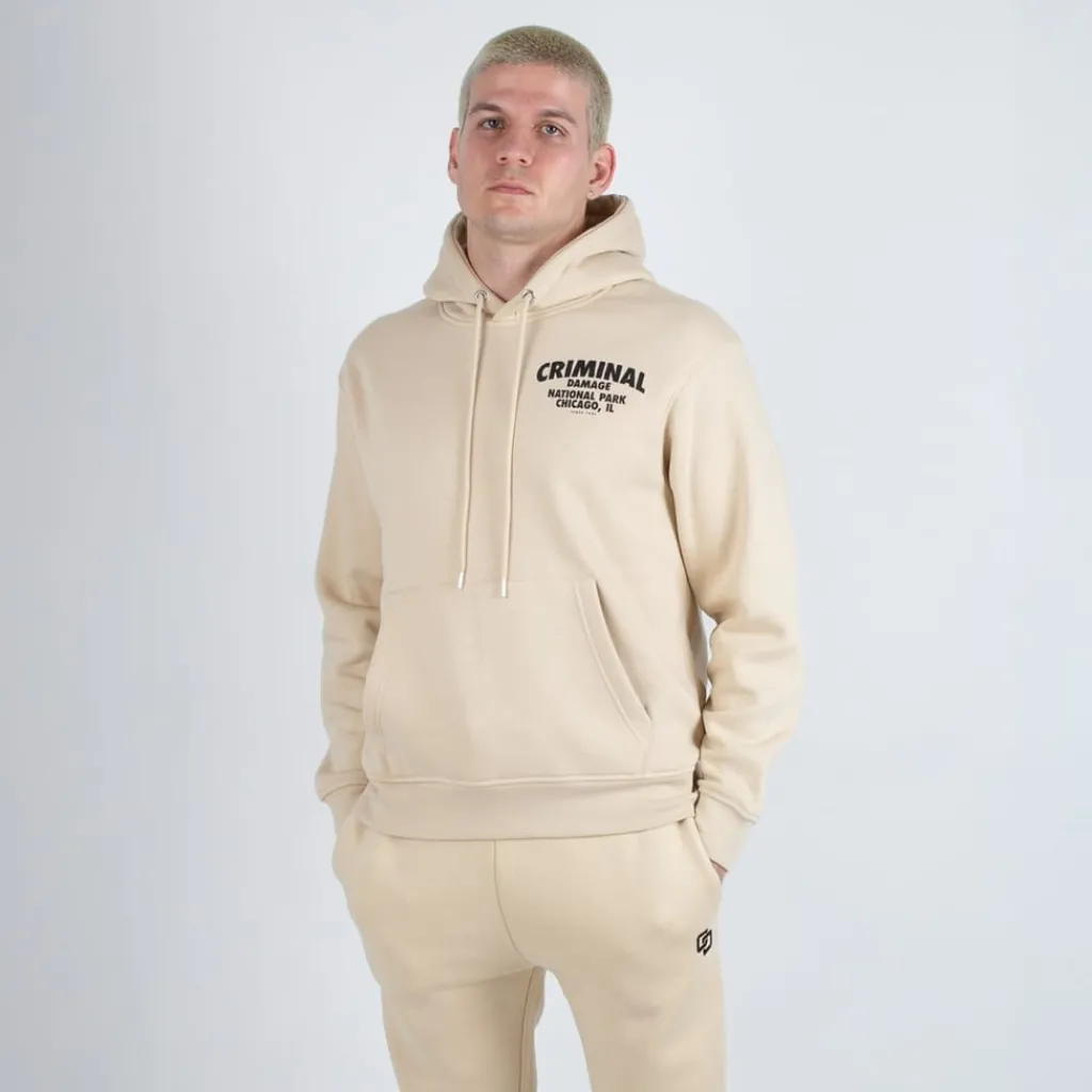 Hoodies*Criminal Damage Nat Prk Hoody in Nude