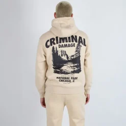 Hoodies*Criminal Damage Nat Prk Hoody in Nude