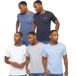 T-Shirts And Vests*Crosshatch 5 Pack of Basicblues T-Shirts in Multi colour