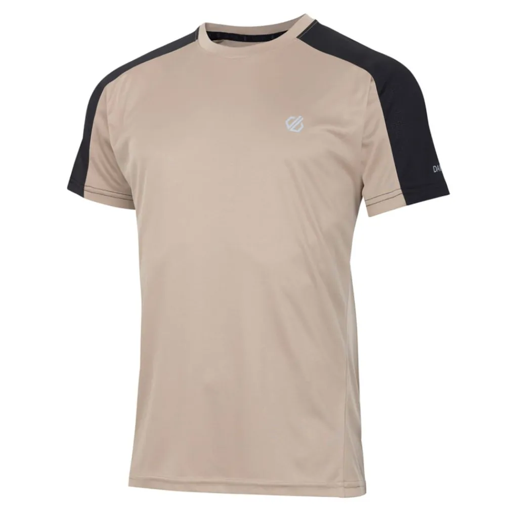 Fitness And Gym Tops*Dare 2b Discernible II Running T-Shirt in Cream Black