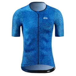 Fitness And Gym Tops*Dhb Mens Hydron Short Sleeve Tri Top in Blue