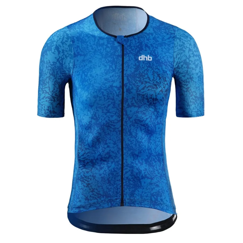 Fitness And Gym Tops*Dhb Mens Hydron Short Sleeve Tri Top in Blue