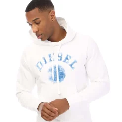 Sweatshirts*Diesel S-Ginn 9-D Hoodie in White