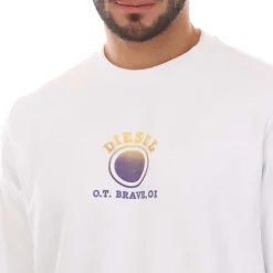 Sweatshirts*Diesel S-Gir 5-5 Sweatshirt in White