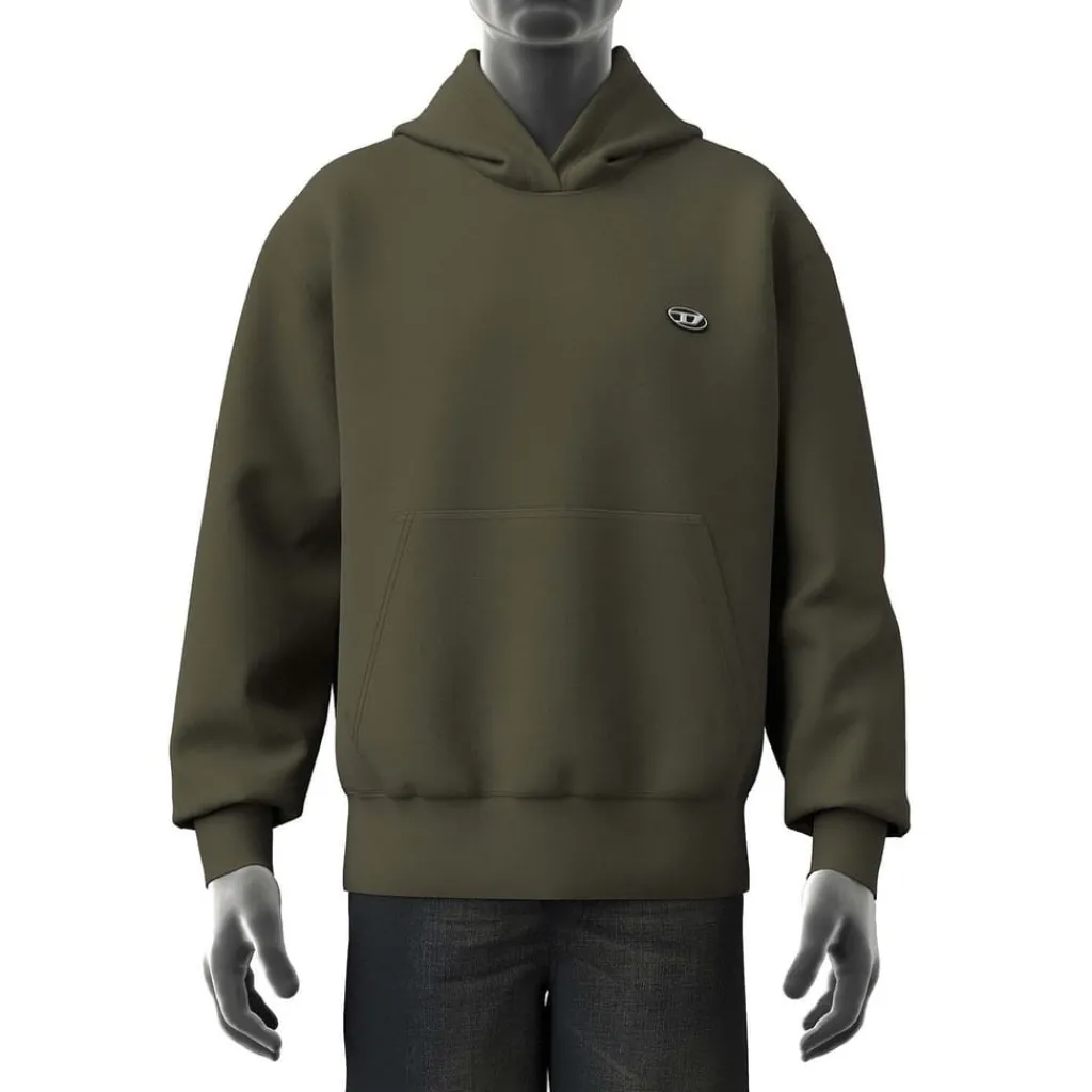 Hoodies*Diesel S-Macs-Hood-Megoval-D Hoodie in Green