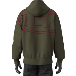 Hoodies*Diesel S-Macs-Hood-Megoval-D Hoodie in Green