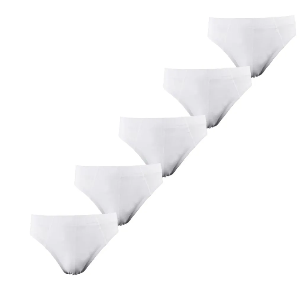 Underwear And Socks*Donnay Essential Mens 5 Pack Briefs in White