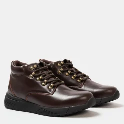 Boots*Donnay Mens Leather Casual Chukka Boots in Brown