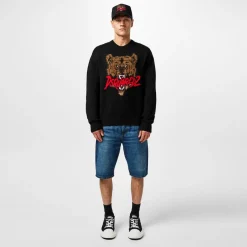 Knitwear*DSquared2 Bear Logo Knitted Jumper in Black