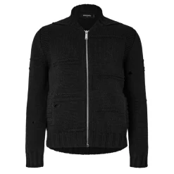 Knitwear*DSquared2 Knit Long Sleeve Regular Fit Sweater in Black