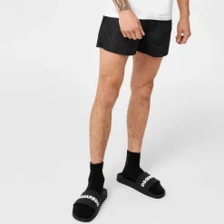 Beach Shoes*DSquared2 Logo 2.0 Sliders in Black