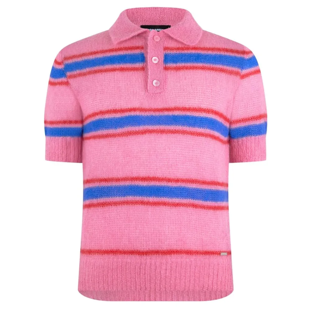 Knitwear*DSquared2 Regular Fit Short Sleeve Sweater in Multi