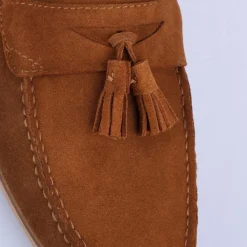 Shoes*Dune London Blaisse Tassel Trim Loafers in Tan