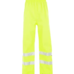 Trousers*Dunlop Mens Hi Vis Waterproof Pants in Yellow