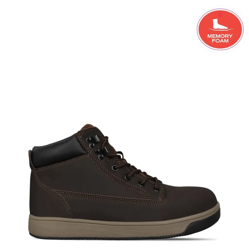 Boots*Dunlop Nebraska Memory Foam Mens Safety Boots in Brown