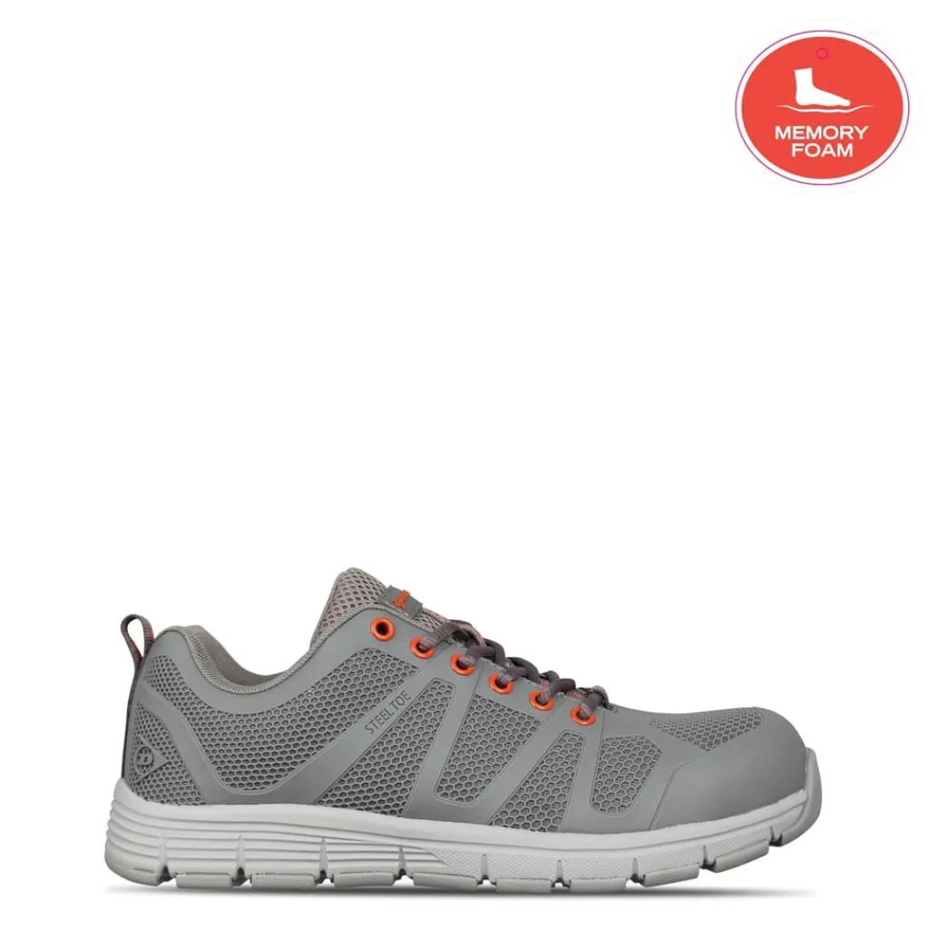 Boots*Dunlop Reno Memory Foam Mens Safety Shoes in Grey
