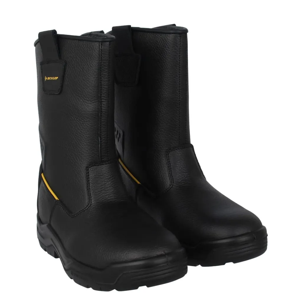 Boots*Dunlop Safety Rigger Mens Steel Toe Cap Safety Boots in Black