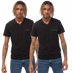 T-Shirts And Vests|Underwear And Socks*Emporio Armani 2 Pack of Underwear T-Shirts in Black
