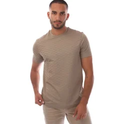 T-Shirts And Vests*Emporio Armani Allover Jacquard Eagle T-Shirt in Brown