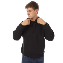 Sweatshirts|Hoodies*Emporio Armani Allover Lettering Hoodie in Black