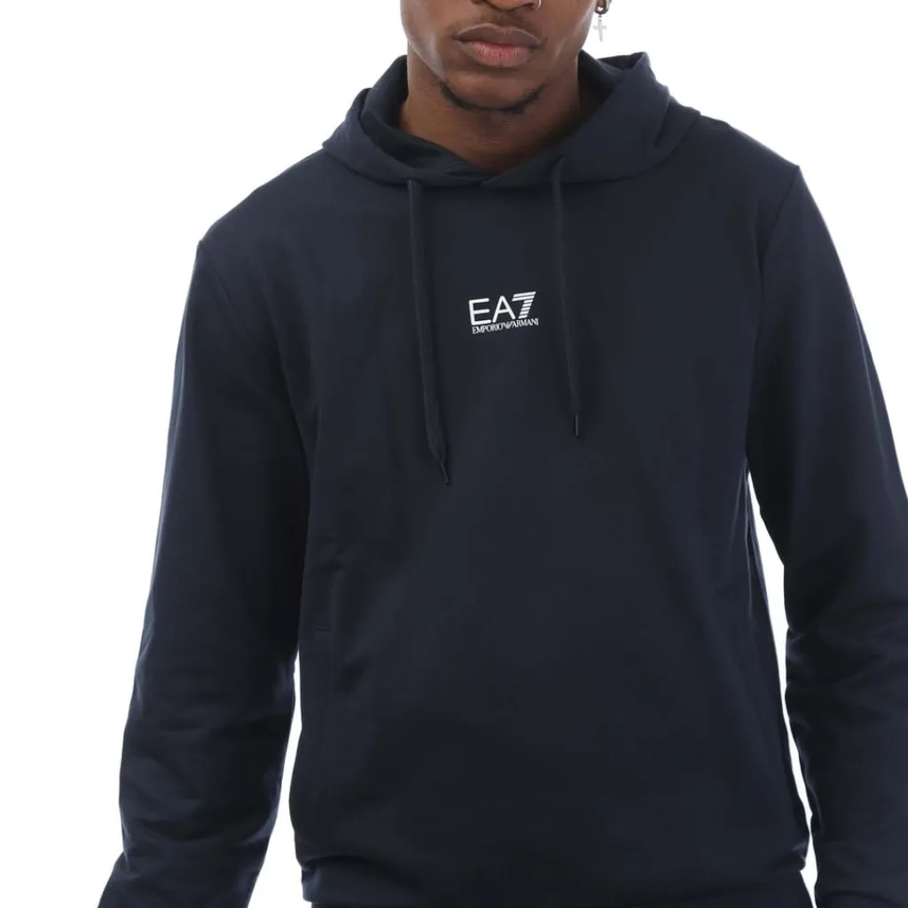 Tracksuits*Emporio Armani EA7 Core Identity Cotton Tracksuit in Navy