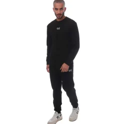 Tracksuits*Emporio Armani EA7 Core Identity Cotton Blend Tracksuit in Black