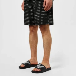 Beach Shoes*Emporio Armani EA7 Eagle Slides in Black