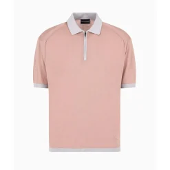 Polo Shirts*Emporio Armani EA7 Emporio Zip Knt Polo in Pink
