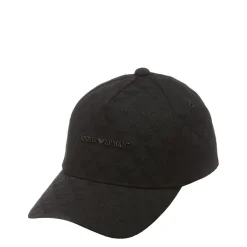 Caps-Hats*Emporio Armani EA7 Jacquard Baseball Cap in Black