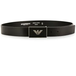 Belts*Emporio Armani EA7 Logo Plate Belt in Black