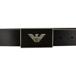 Belts*Emporio Armani EA7 Logo Plate Belt in Black