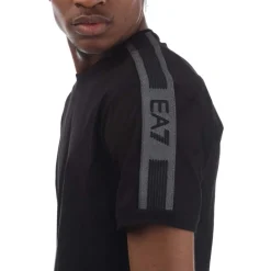 T-Shirts And Vests*Emporio Armani EA7 Logo Series Cotton-Jersey T-Shirt in Black