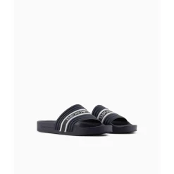 Beach Shoes*Emporio Armani EA7 Logo Sliders in Blue