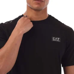 T-Shirts And Vests*Emporio Armani EA7 Logo Tape T-Shirt in Black