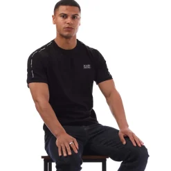 T-Shirts And Vests*Emporio Armani EA7 Logo Tape T-Shirt in Black