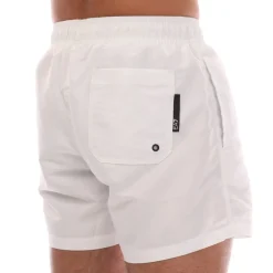 Shorts*Emporio Armani EA7 Logo Tape Swim Shorts in White