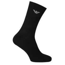Underwear And Socks*Emporio Armani EA7 Pack Crew Logo Socks in Black