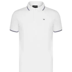 Polo Shirts*Emporio Armani EA7 Regular Tipped Polo Shirt in White