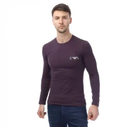 T-Shirts And Vests|Underwear And Socks*Emporio Armani Loungewear Fitted Mock Neck Top in Navy