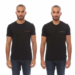 T-Shirts And Vests*Emporio Armani Mens 2 Pack Crew Neck T-Shirts in Black