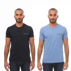 T-Shirts And Vests*Emporio Armani Mens 2 Pack Crew Neck T-Shirts in black blue