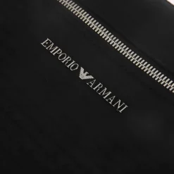Bags*Emporio Armani Nylon Allover Jacquard Logo Shoulder Bag in Black
