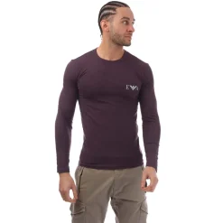 T-Shirts And Vests*Emporio Armani Slim-Fit Long Sleeve T-Shirt in Purple