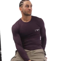 T-Shirts And Vests*Emporio Armani Slim-Fit Long Sleeve T-Shirt in Purple