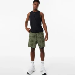 Fitness And Gym Shorts*Everlast Mens 2 In 1 Shorts in Green